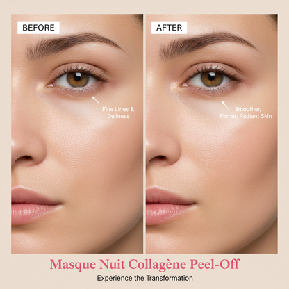 Collagen Overnight Wrapping Peel Off Facial Mask Set Korean Collagen Night Wrapping Mask Deeply Hydrates Night Care Mask Cream